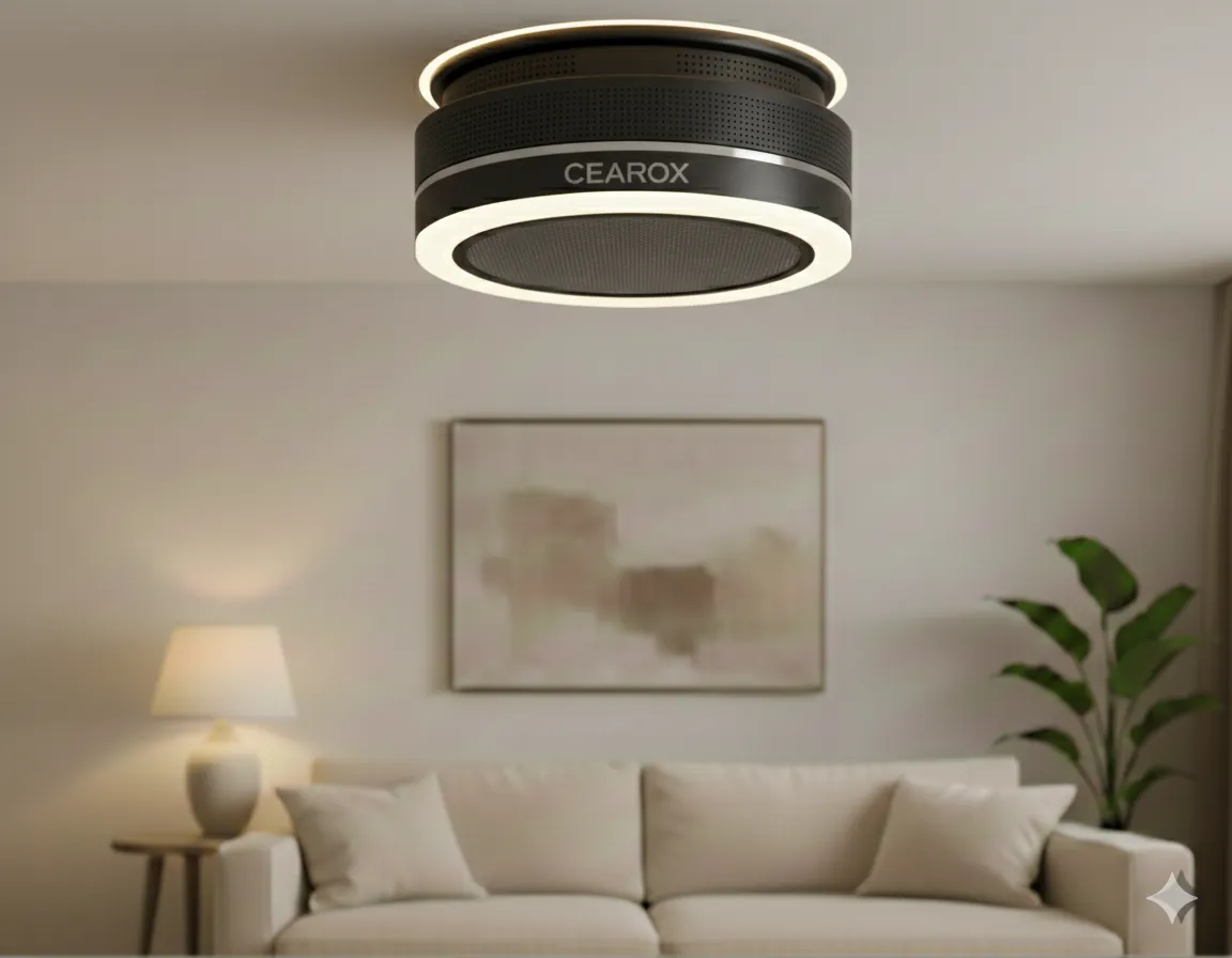 CEAROX unit in matt black finish seen from below